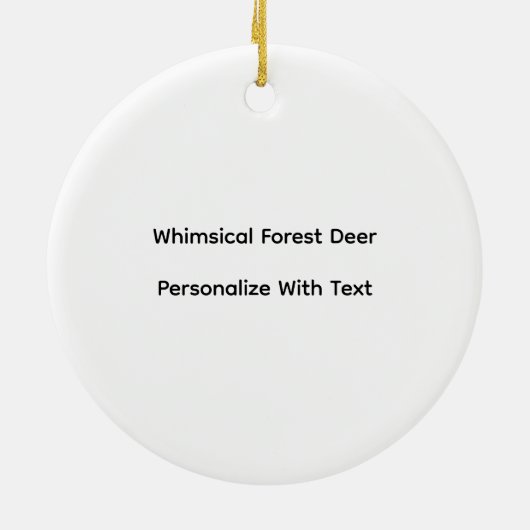 Oh Deer Whimsical Forest Vibe Keramik Ornament (Hinten)
