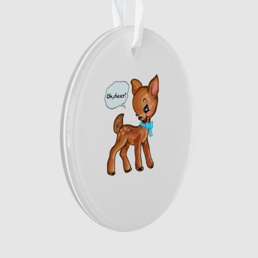 Oh Deer Whimsical Forest Vibe Ornament (Vorderseite)