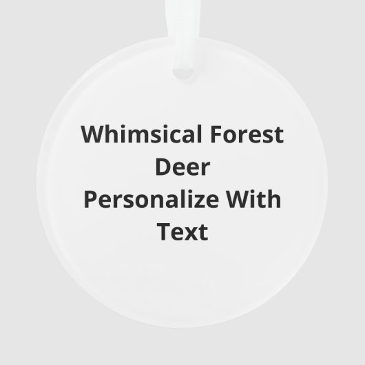 Oh Deer Whimsical Forest Vibe Ornament (Rückseite)