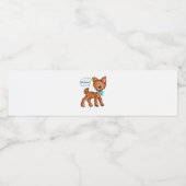 Oh Deer Whimsical Forest Vibe Wasserflaschenetikett (Einzelnes Label)