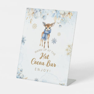 Oh Deer Winter Baby Boy Dusche Cocoa Bar Sockelschild
