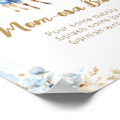 Oh Deer Winter Baby Boy Dusche Mama-osa-Bar Poster (Ecke)