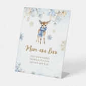 Oh Deer Winter Baby Boy Dusche Mama-osa-Bar Sockelschild (Vorderseite)