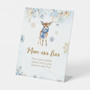 Oh Deer Winter Baby Boy Dusche Mama-osa-Bar Sockelschild