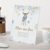 Oh Deer Winter Baby Boy Dusche Mama-osa-Bar Sockelschild (In SItu)