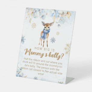 Oh Deer Winter Baby Boy Dusche Mommy's Bauchspiel Sockelschild