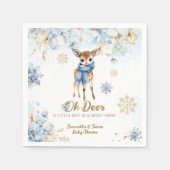 Oh Deer Winter Baby Boy Dusche Willkommen Serviette (Vorderseite)