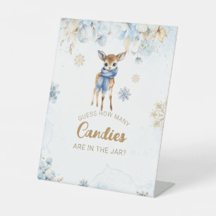 Oh Deer Winter Baby Boy Duschköpfe Spiel Sockelschild