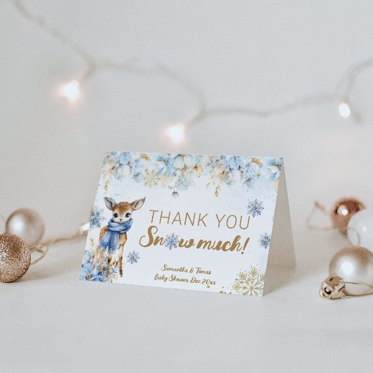 Oh Deer Winter Baby Boy Duschwanne Windel Dankeskarte