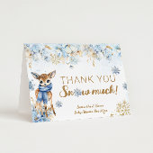 Oh Deer Winter Baby Boy Duschwanne Windel Dankeskarte