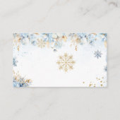 Oh Deer Winter Baby Boy Shower Mommy's Bengy Game Begleitkarte (Rückseite)