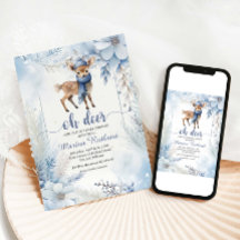 Oh Deer Winter Baby Shower Elegant