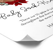 Oh Deer Winter Greenery Baby Sock Hunt Game Poster (Ecke)