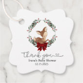 Oh Deer Winter Greenery Danke Geschenkanhänger (Vorderseite)