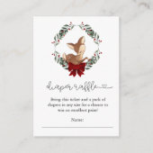 Oh Deer Winter Greenery Wineller Raffle Begleitkarte (Vorderseite)