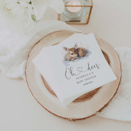 Oh Deer Winter Woodland Baby Dusche Serviette