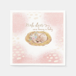 Oh Deer Wir bekommen ein Baby Serviette