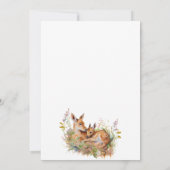 Oh Deer Woodland Baby Dusche Einladung (Rückseite)