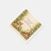 Oh Deer Woodland Baby Shower Serviette (Ecke)