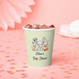 Oh Deer Woodland Baby Showups Pappbecher