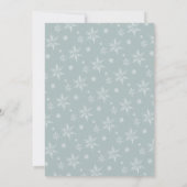 Oh Deer Woodland Blue Green Baby Dusche Einladung (Rückseite)