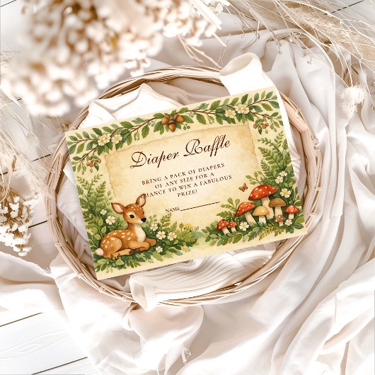 Oh Deer Woodland Diapper Raffle Begleitkarte