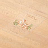 Oh Deer Woodland Forest Baby Shower Acryleinladungen (Ablage )