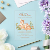 Oh Deer Woodland Forest Baby Shower  Acryleinladungen (In Situ (Hochzeit))