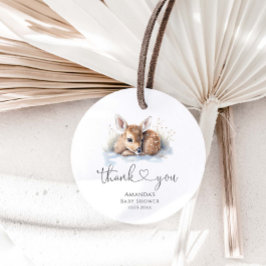 Oh Deer Woodland Winter Baby Dusche Geschenkanhänger