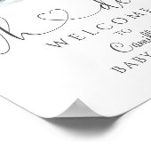 Oh Deer Woodland Winter Baby Dusche Poster (Ecke)