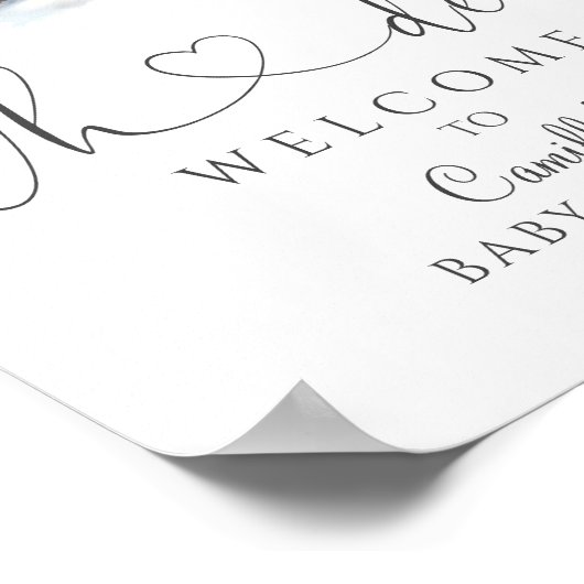 Oh Deer Woodland Winter Baby Dusche Poster (Ecke)