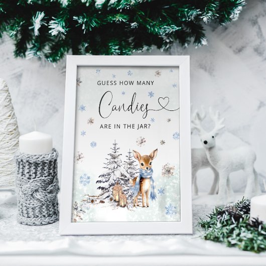 Oh Deer Woodland Winter raten wie viele Kanadier Poster