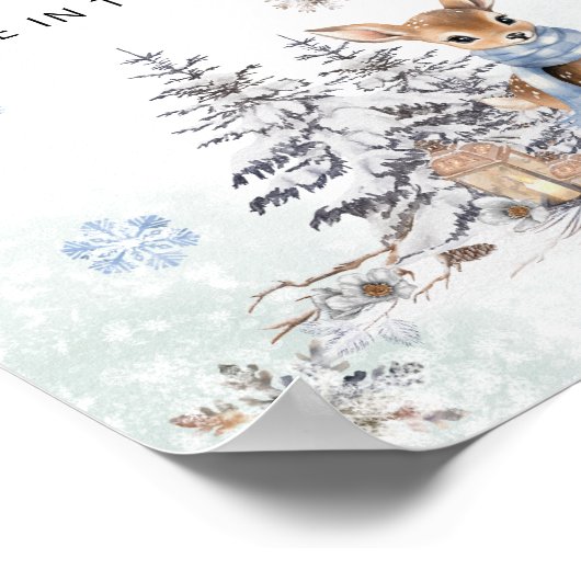 Oh Deer Woodland Winter raten wie viele Kanadier Poster (Ecke)