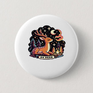 Oh Deer Zeitgenössischer Grafikstil Button