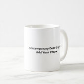 Oh Deer Zeitgenössischer Grafikstil Kaffeetasse (VorderseiteRechts)