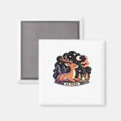 Oh Deer Zeitgenössischer Grafikstil Magnet (Vorderseite/Rückseite)