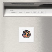 Oh Deer Zeitgenössischer Grafikstil Magnet (In Situ (Geschirrspüler))