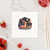 Oh Deer Zeitgenössischer Grafikstil Serviette (Beispiel)