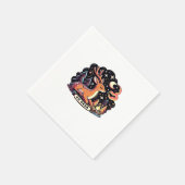 Oh Deer Zeitgenössischer Grafikstil Serviette (Ecke)