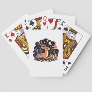 Oh Deer Zeitgenössischer Grafikstil Spielkarten