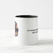 Oh Deer Zeitgenössischer Grafikstil Tasse (Zentrum)
