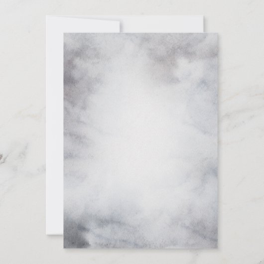 Oh Deh Rustic Winter Floral Baby Dusche Einladung (Rückseite)