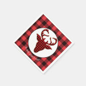 Oh Deh What a Year Buffalo Karierte Weihnachten Serviette (Ecke)