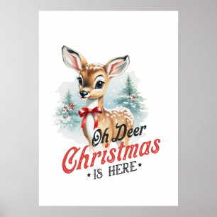 Oh Dei Christmas ist hier Vintag Poster
