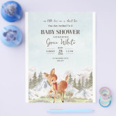 Oh Dei winter Baby Dusche Woodland Babydusche Flyer (Einzeln)