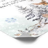 Oh Dei Winter Woodland Baby Boy Shower Books Poster (Ecke)