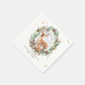 Oh Dei Winter Woodland Schneeballdusche Serviette (Ecke)