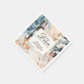 Oh Dei Winter Woodland Snowy Forest Babydusche Serviette (Ecke)