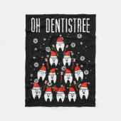 Oh Dentistree Christmas Tree Teeth Dentistry Denta Fleecedecke (Vorderseite)
