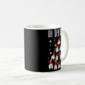 Oh Dentistree Christmas Tree Teeth Dentistry Denta Kaffeetasse (VorderseiteRechts)